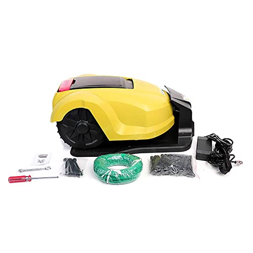 Battery Powered Lawn Mower, Automatic Robotic Lawn Mower, 800㎡ Mowing Range, Can Climb 28° Slope, Anti-Collision and Automatic Recharging Function