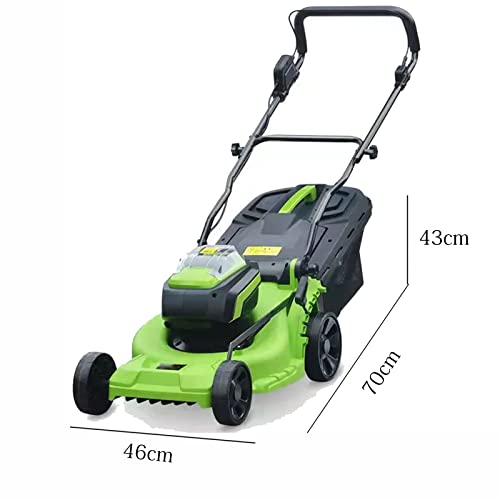 KEINXOW 2 in 1 Lithium Ion Electric Lawn Mower Portable Battery Electric Lawn Mower Cordless Walk-Behind Lawn Mower Foldable Electric Lawn Mower