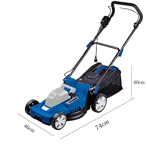 KEINXOW 12 Inch Electric Lawn Mower Wired Electric Hand Push Lawn Mower Portable Outdoor Wired Electric Lawn Mower with Folding Handle